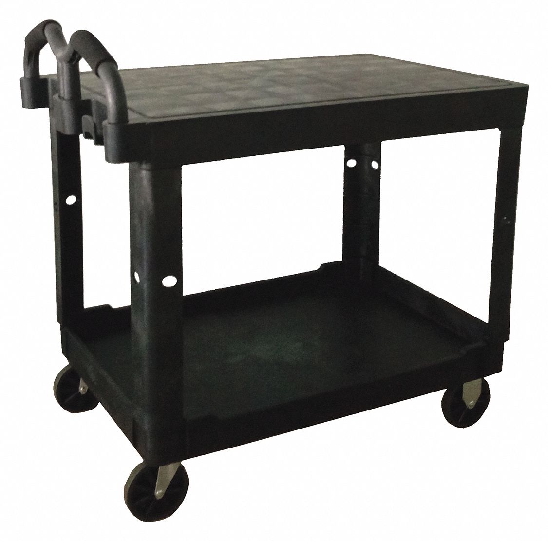 UTILITY CART,500 LB.,FLUSH,BLACK,PP