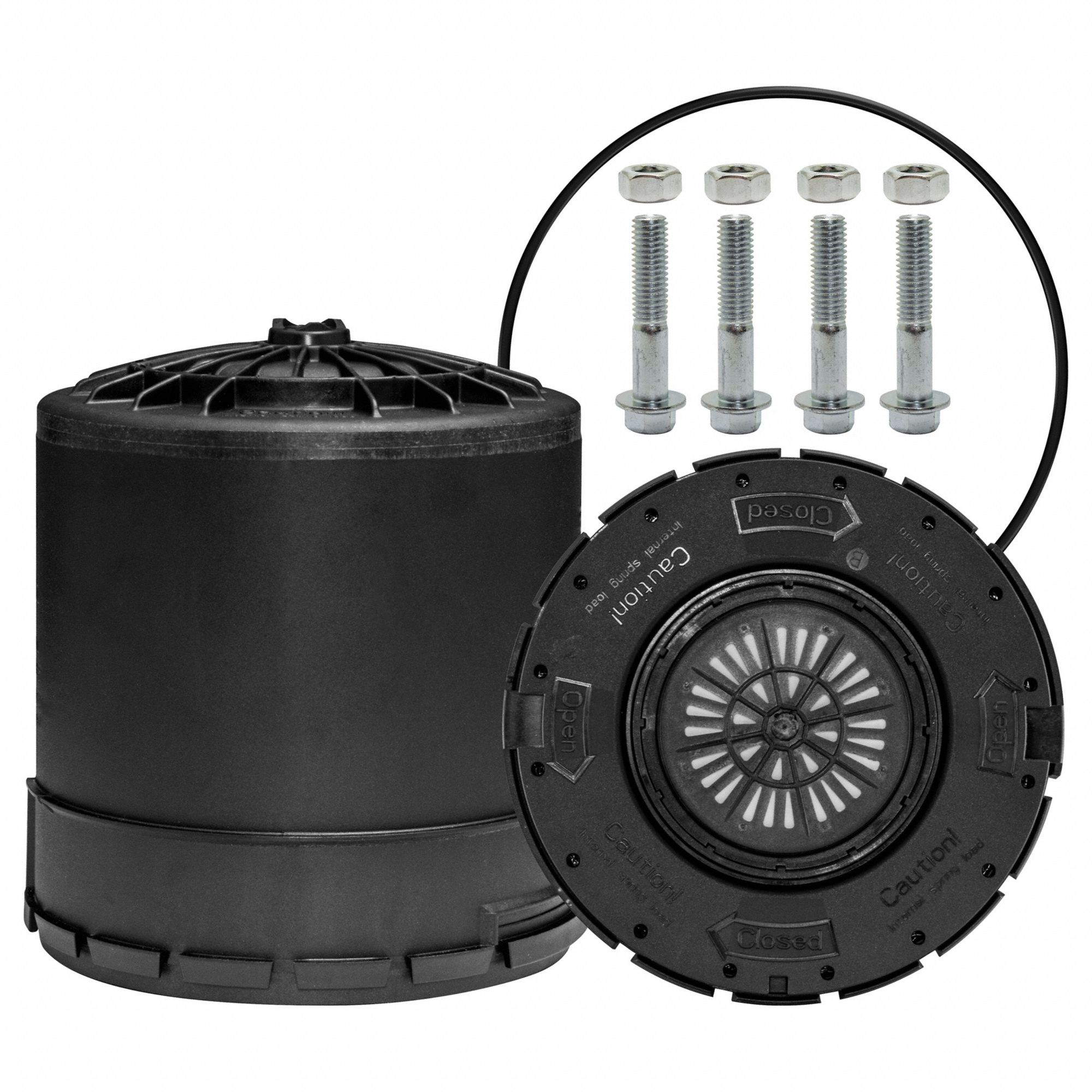 Automotive Air Filter: Engine, Round, 6 in Outside Dia - Bottom, 6 3/8 in Overall Ht