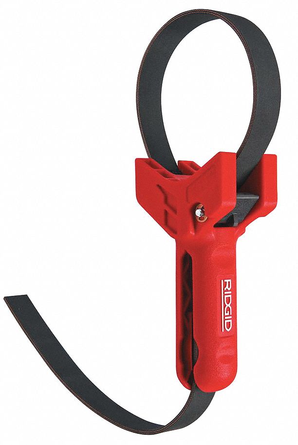 RIDGID Strap Wrench: For 8 in Outside Dia, 5 in Handle Lg, 1 3/4 in Strap  Wd, 31 in Strap Lg