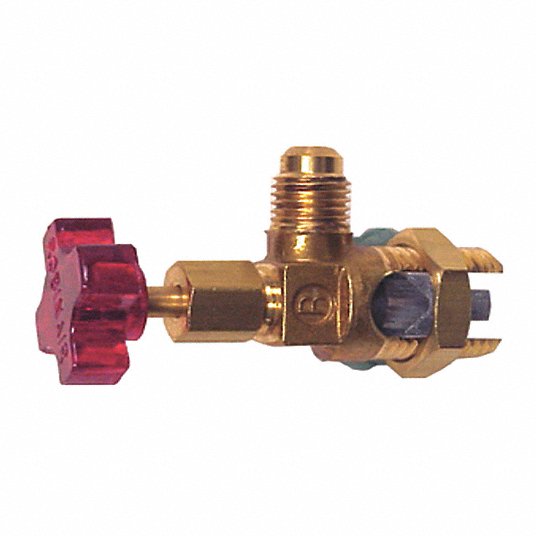 Refrigeration Line Piercing Valve: 1/4 in OD Connection Size, Metal