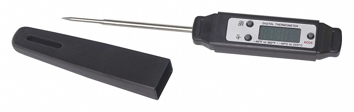 Digital Thermometer: -40°F to 390°F /-40°C to 200°C, ±2°F, 0.1°F /0.1°C, Celsius/Fahrenheit