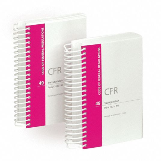 JJ KELLER, 49 CFR PARTS 100 TO 199, Spiralbound, Reference Book