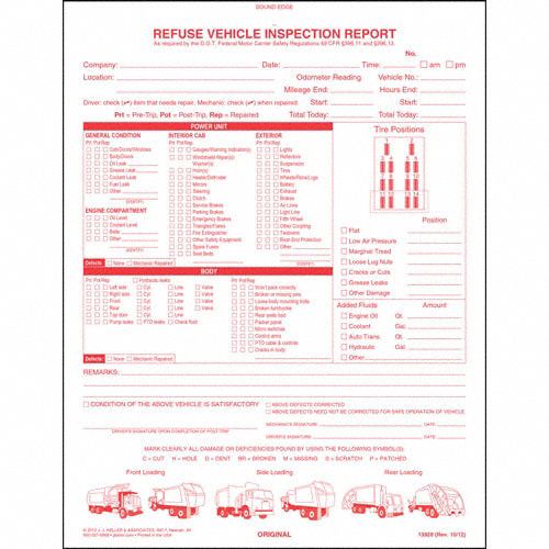 JJ KELLER, Carbonless, Driver Vehicle Inspection Report, Truck Driver ...