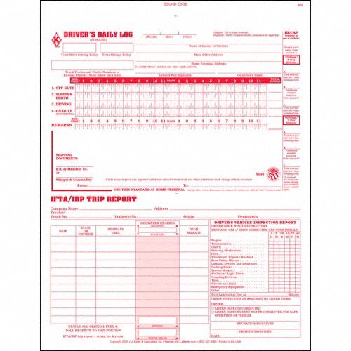 Drivers Daily 3 In 1 Logbook: Driver's Daily 3-in-1 Log Book, Carbonless, English, 2-Ply