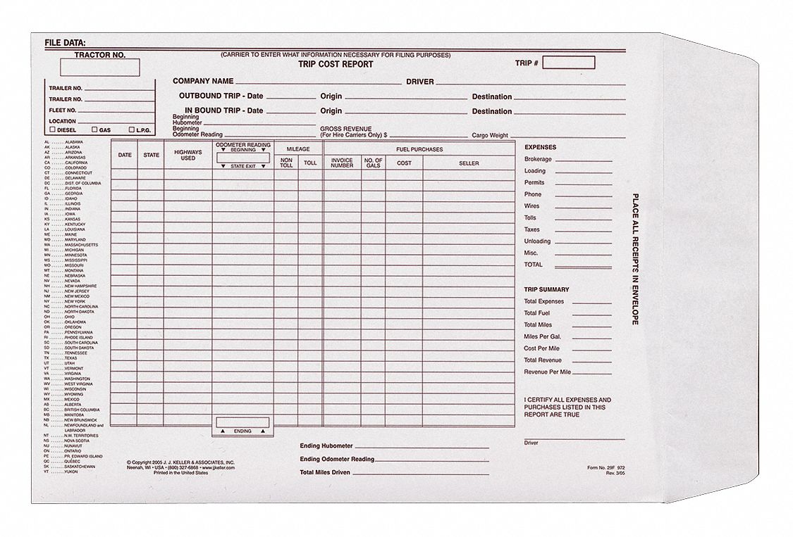 VEHICLE MAINTENANCE FILE FOLDER