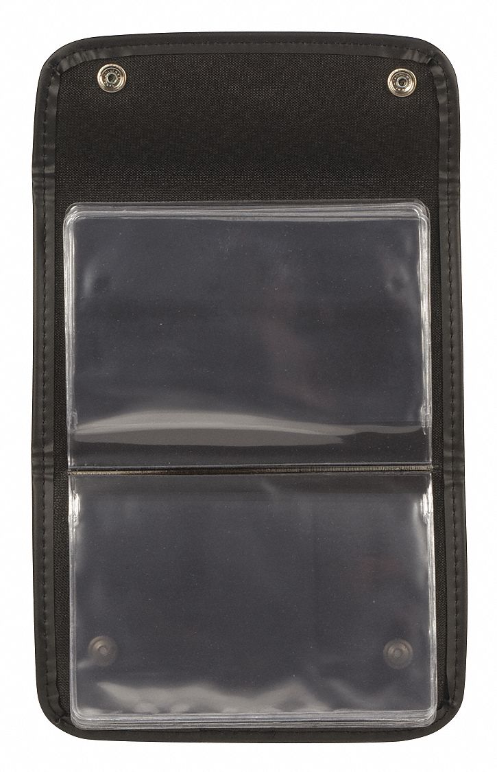 Document Holder: Document Holder, Vinyl, Black, 6 in Overall Ht, 8 in Overall Lg