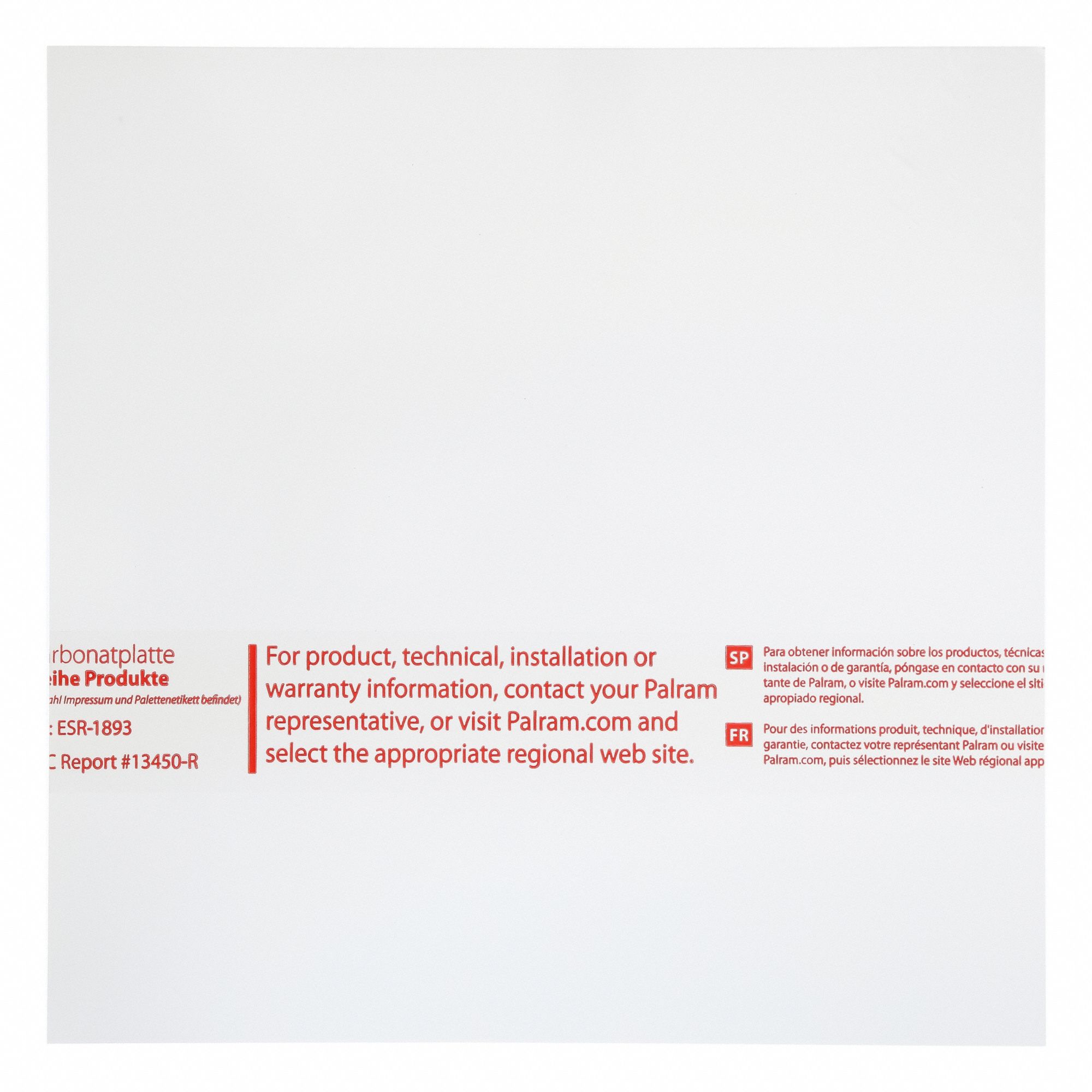 Placard Shield Polycarbonate