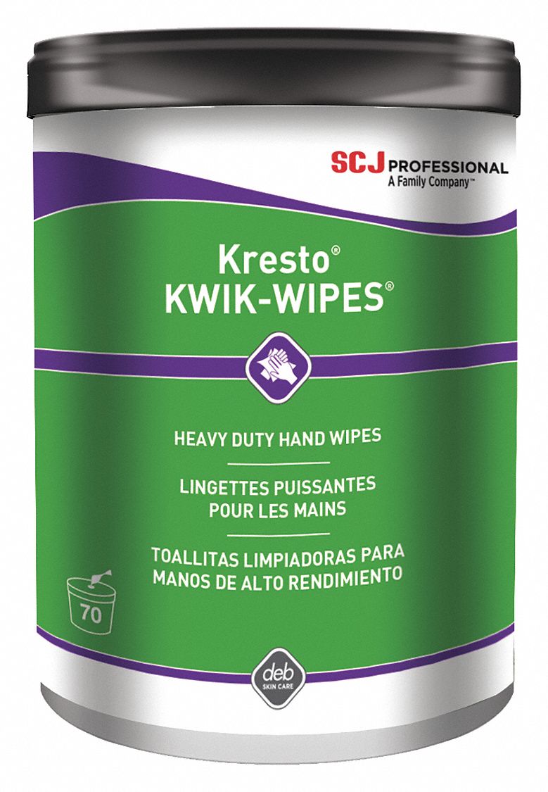 DEB, Canister, 70 Wipes per Container, Hand Cleaning Towels 52VR41