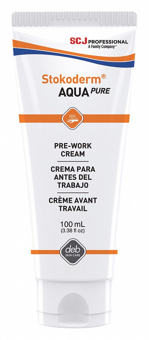 Protective Hand Cream: Tube, 100 mL, Liquid, Fragrance Free, Stokoderm Series, 12 PK