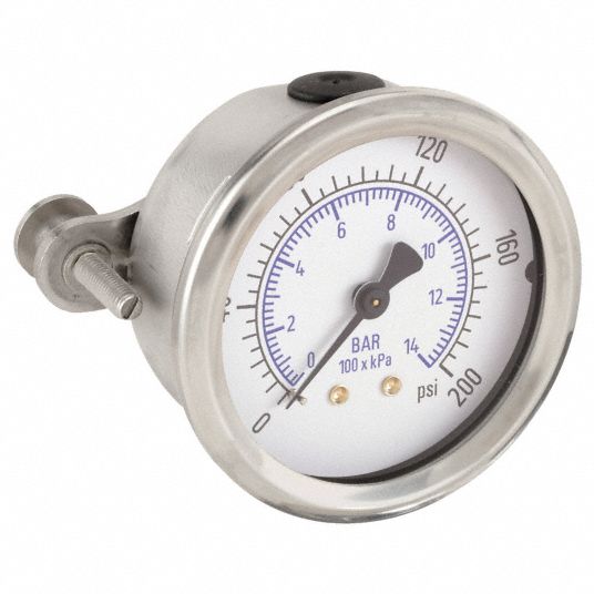 Panel mount air clearance pressure gauge