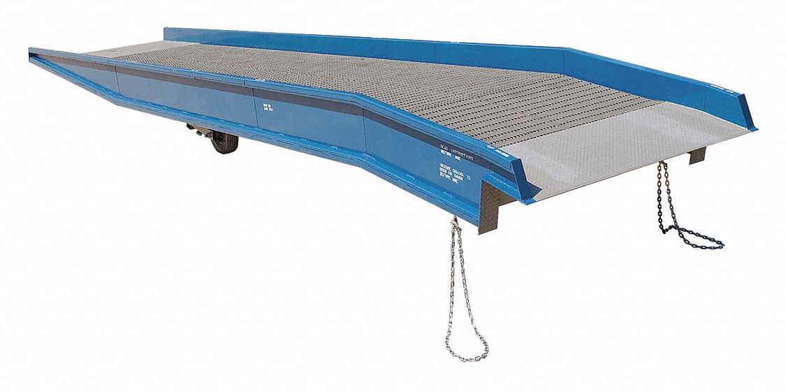 78 in Usable Wd, Diamond Treadplate, Portable Yard Ramp - 52VT09 ...