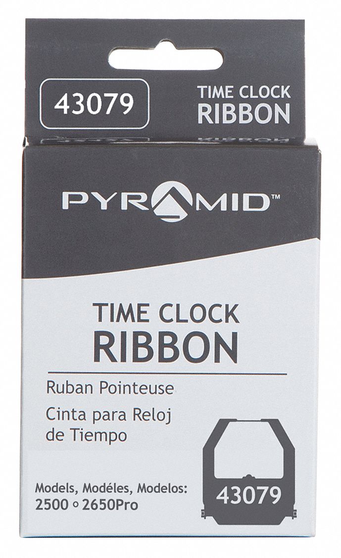 TIME CLOCK RIBBON,BLACK/RED