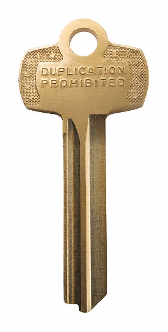 Key Blank: Compatible with BEST Locks, B Keyway Type, Key ID # KS915, 7 Pins, Brass, Nickel Plated