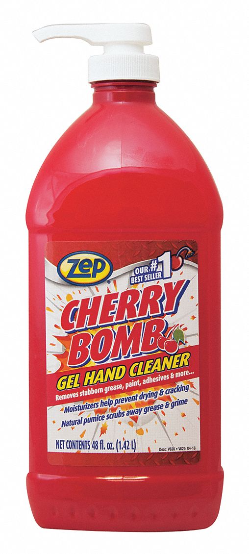 Zep Commercial Gel Hand Cleaner, Cherry, 48 oz, 4/Carton ZUCBHC484CT