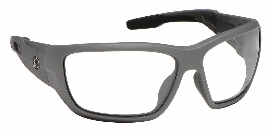 LUNETTES DE PROTECTION, MONTURE COMPLÈTE, FLEXIBLE, NYLON/PC, ANTIRAYURES, GR/TRSP, CSA, UV, M, UNISEXES