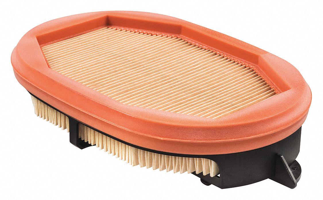 Automotive Air Filter: Panel, Engine, Oval, Panel, 9 in_5 5/8 in Outside Dia, Buses