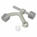 Brass,  Door Stop,  Door Mount,  Satin Nickel Finish,  2 3/8 in Projection,  1 7/8 in Height