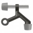 Zinc,  Door Stop,  Door Mount,  Oil Rubbed Bronze Finish,  2 1/8 in Projection,  1 7/8 in Height