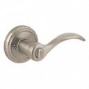 Lever Lockset,  Mechanical,  Light Duty,  Not Keyed,  Satin Nickel,  2-3/8 in or 2-3/4 in Backset