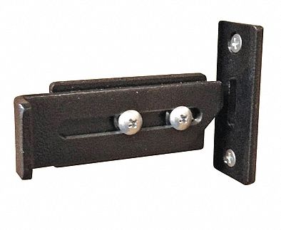 Privacy Lock: Sliding Door, Steel, Powder Coated, 3 1/2 in Lg (In.), 3 1/2 in Wd (In.)