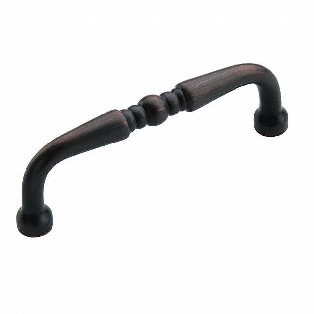 AMEROCK Pull Handle Threaded Holes, Zinc, Oil Rubbed Bronze, 3 in