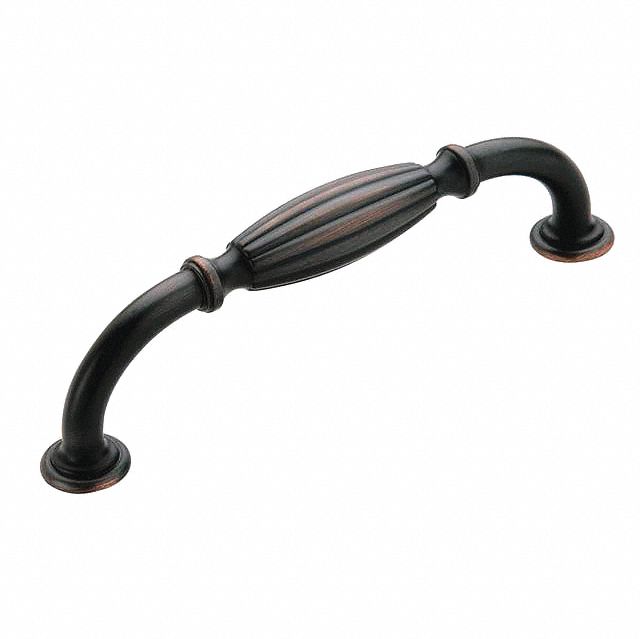 AMEROCK Pull Handle Threaded Holes, Zinc, Oil Rubbed Bronze, 5 in Vert