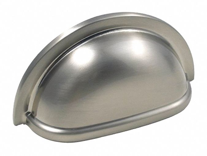 RUSTICWARE Pull Handle Threaded Holes, Zinc, Satin Nickel, 3 in