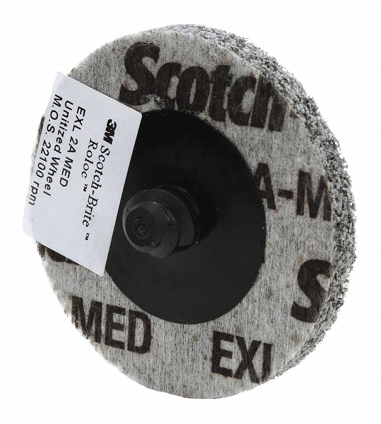 Unitized Wheel: 2 in Dia x 1/4 in W, TR Quick-Change, Aluminum Oxide, Fine, Medium (6)