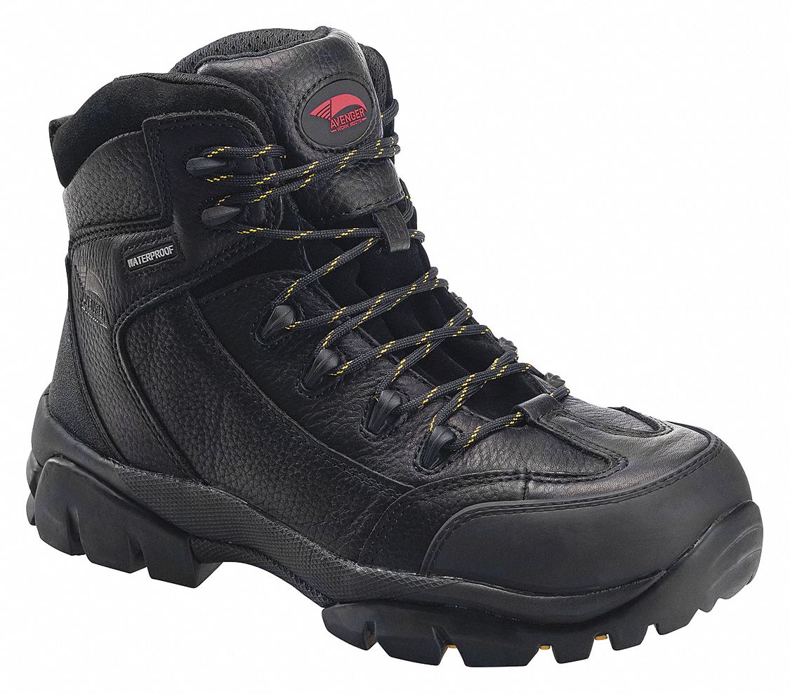 AVENGER SAFETY FOOTWEAR, W, 15, 6Inch Work Boot 52WP13A7245W Grainger