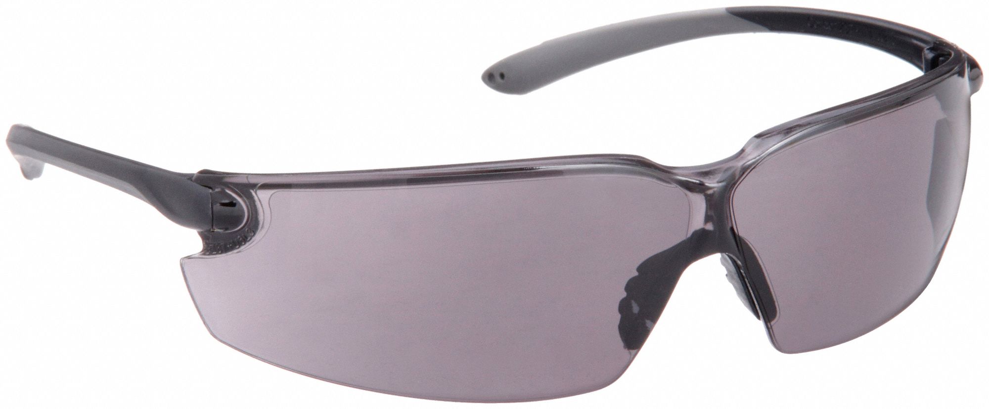 LUNETTES DE SÉCURITÉ, SANS MONTURE, ENVELOPPANTES, PC/TPR, ANTIBUÉE, NOIR/GRIS, M, UNISEXE