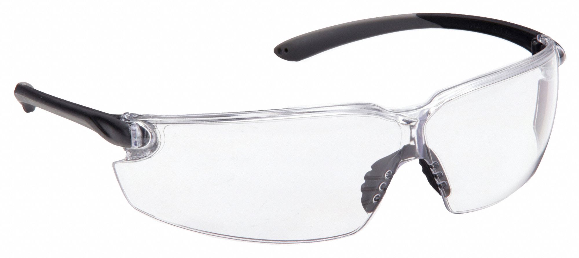 LUNETTES DE SÉCURITÉ, SANS MONTURE, ENVELOPPANTES, PC/TPR, ANTIBUÉE, NOIR/TRNSP, M, UNISEXE