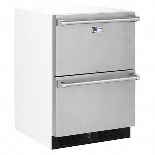 Drawer Refrigerator: 4.7 cu ft Refrigerator Capacity, 33 3/4 in Overall Ht, White