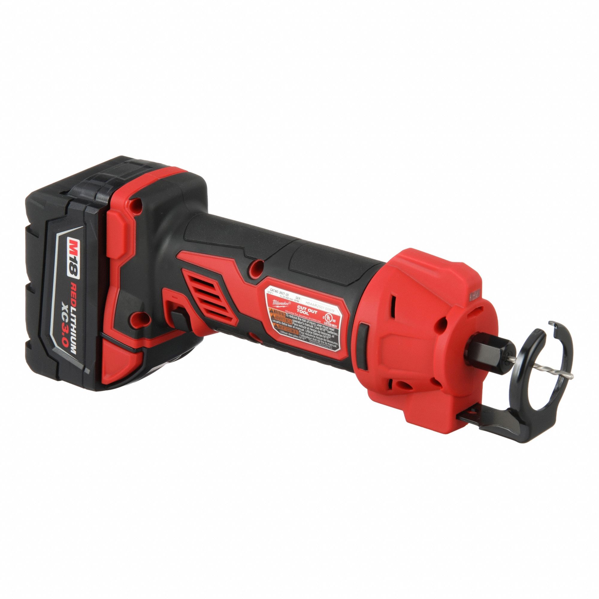 Cut-Out Tool: 28, 000 RPM Max. Speed, 1/4 in_1/8 in Collet Size, Adj Dp Guide, Brushless Motor, M18™