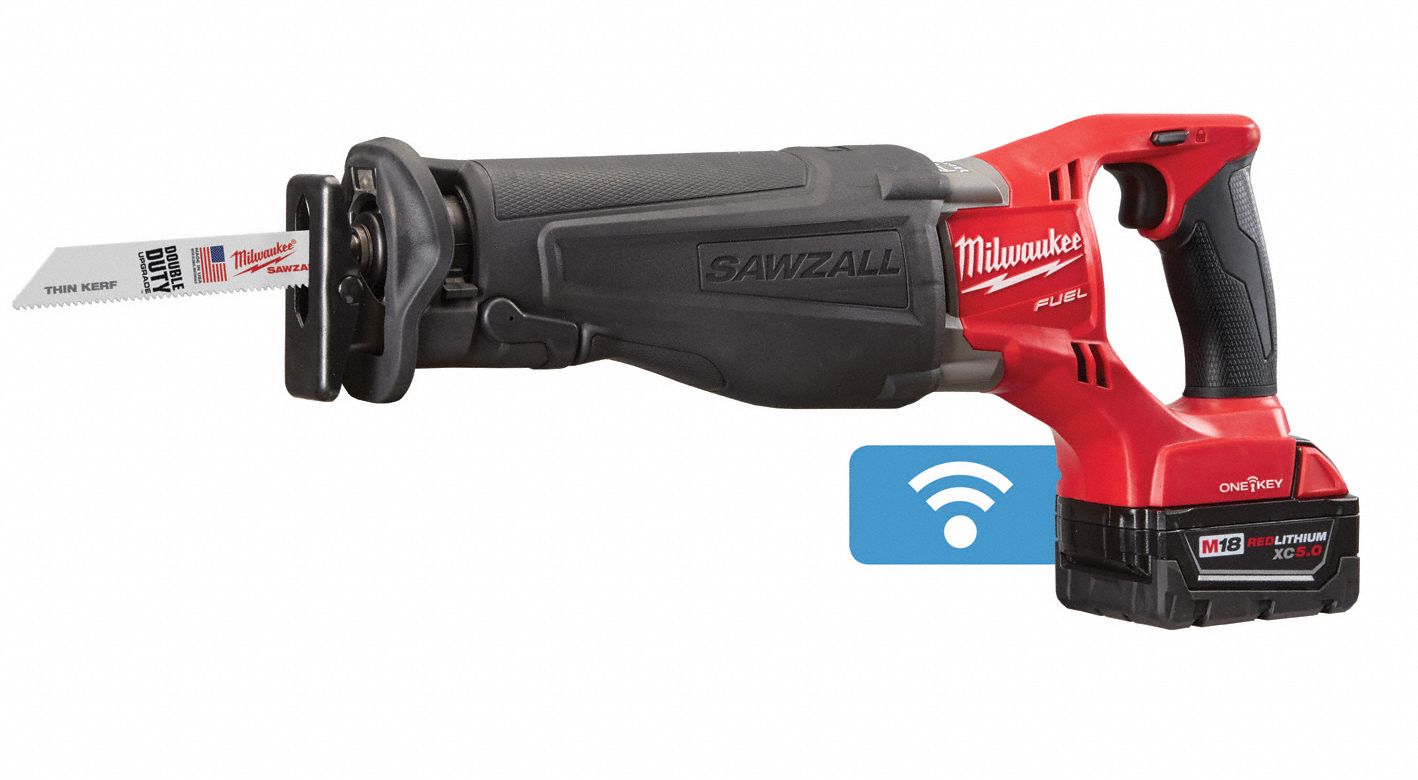 MILWAUKEE FullSize, Reciprocating Saw Kit, 1 1/8 in Stroke Length