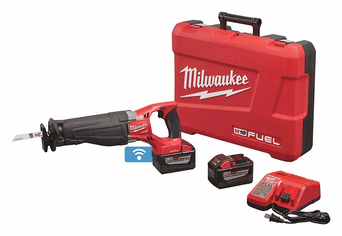 MILWAUKEE Cordless Recip Saw Kit, 3000 SPM, 18VDC 52WR80272122HD