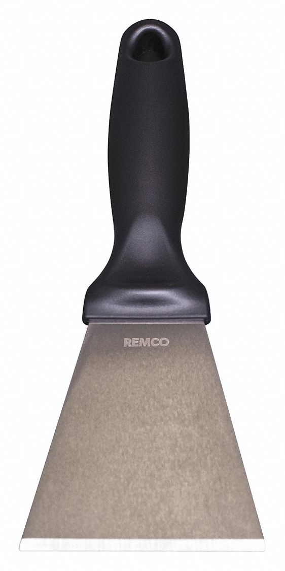 Hand Scraper: Polypropylene, 1 in Blade Lg, 1 in Overall Lg, Stainless Steel, FDA Compliant