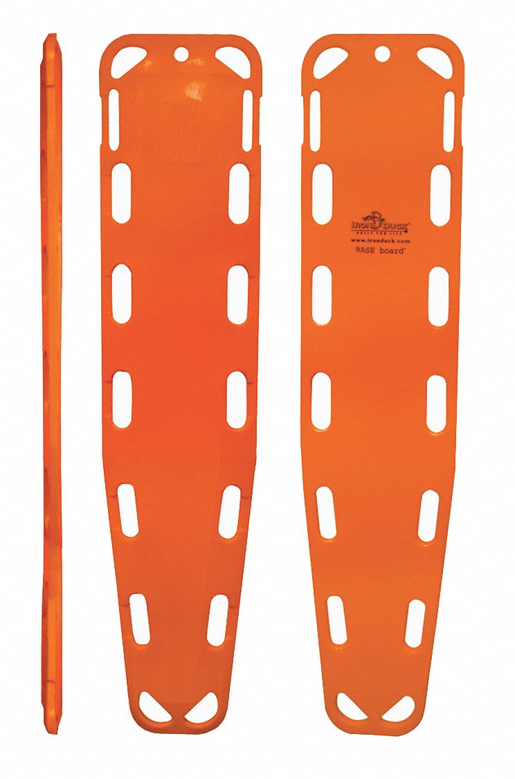Backboard: Orange, 72 in Overall Lg, Polyethylene