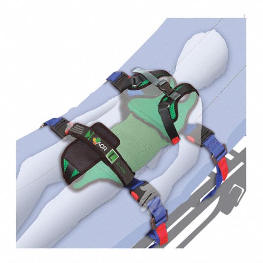 QUANTUM EMS Ambulance Child Restraint System, Blue, 10 in Length, 10 in