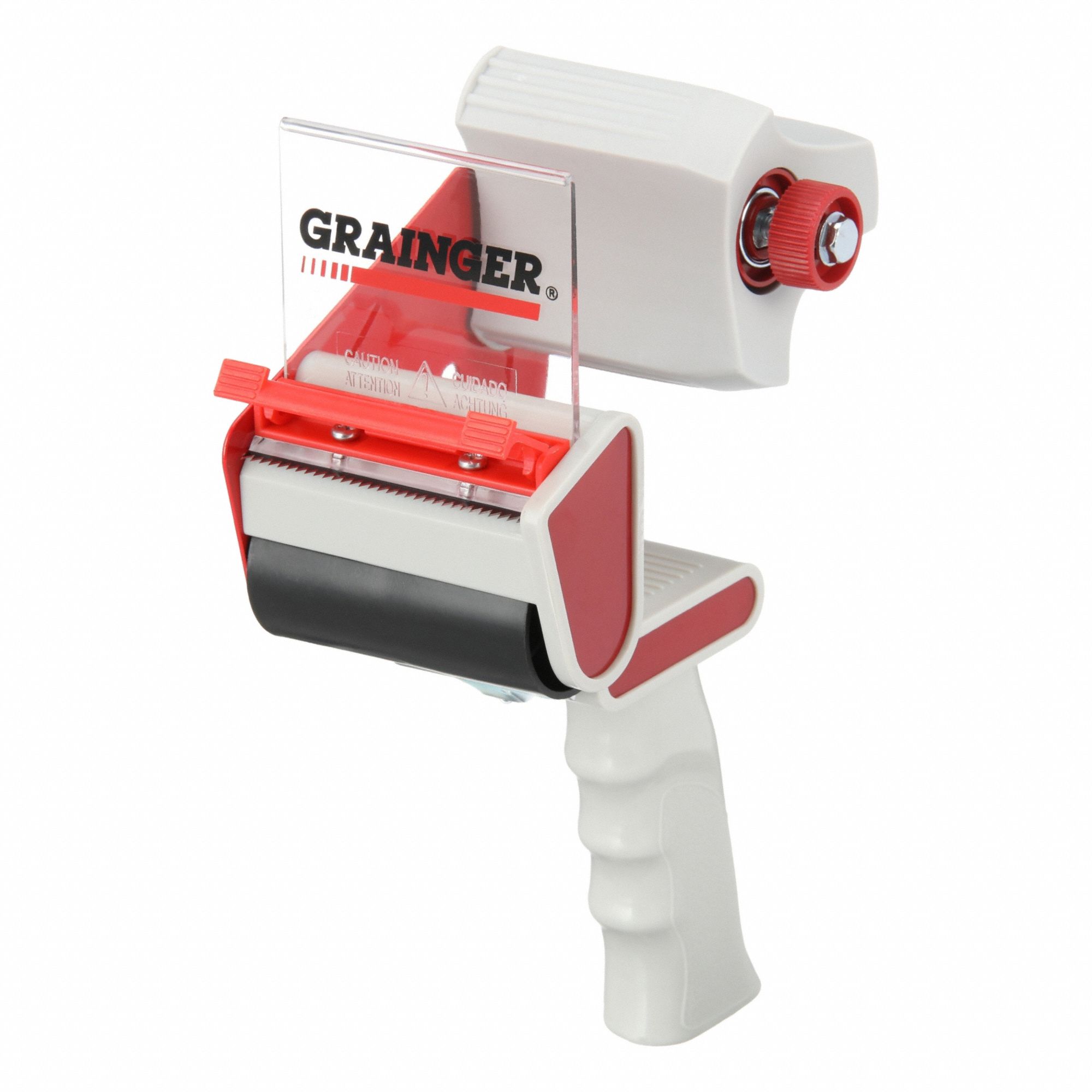 Tape Dispenser: For 3 in Max Tape Wd, For 3 in Tape Core Dia, Pistol, Blade Guard