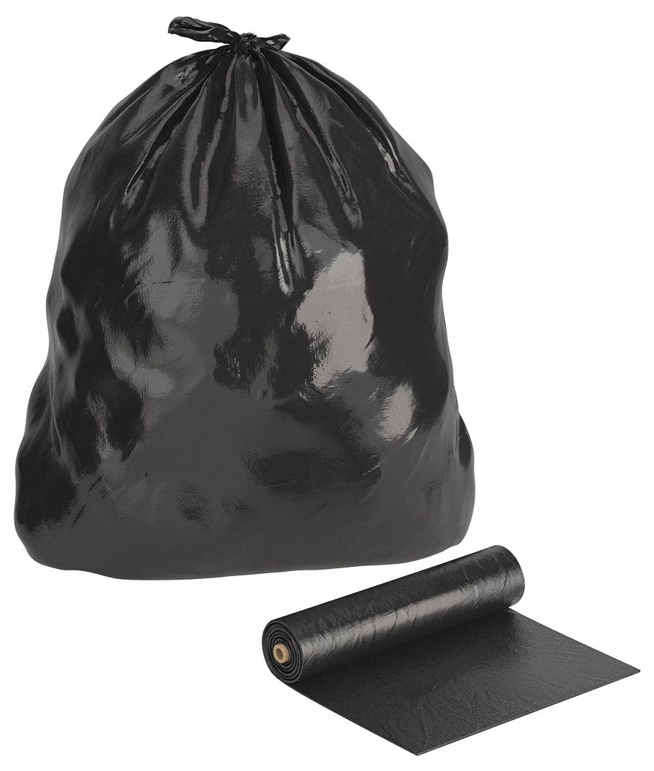 TRASH BAGS,30 GAL.,BLACK,LLDPE,PK75