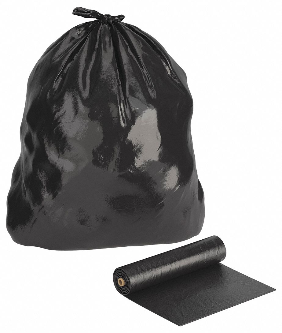 TRASH BAGS,55 GAL.,BLACK,LLDPE,PK50