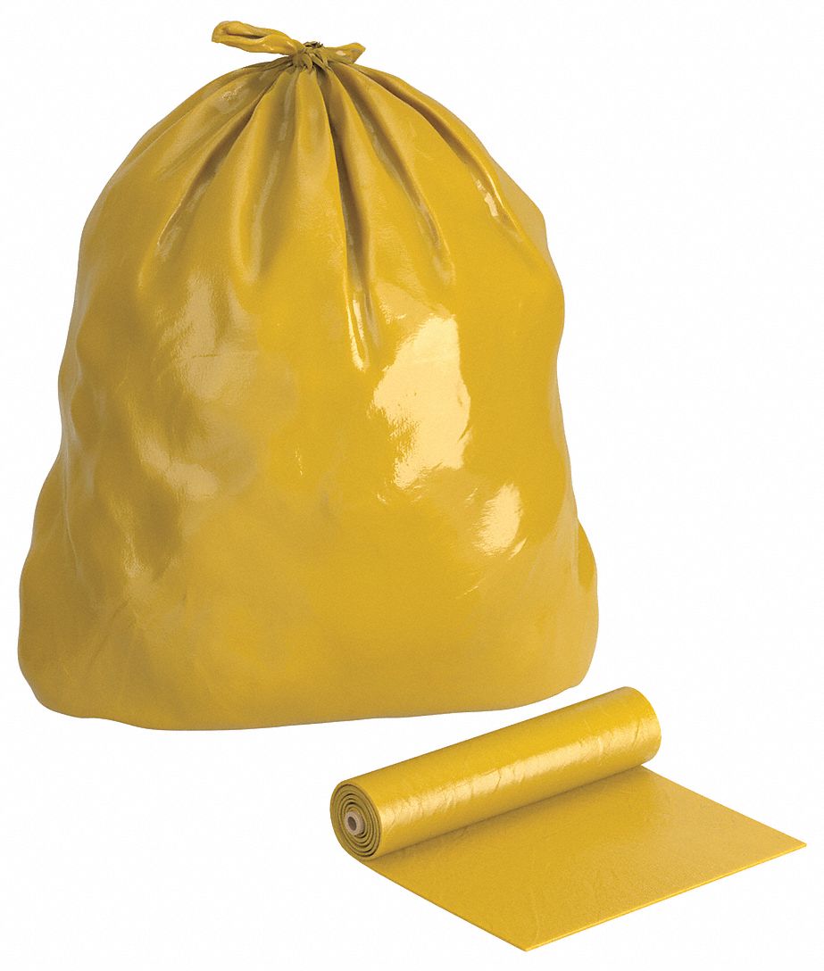 Tough Guy Hospital Islation Bag, 44gal, Yellow, PK200 31DK91