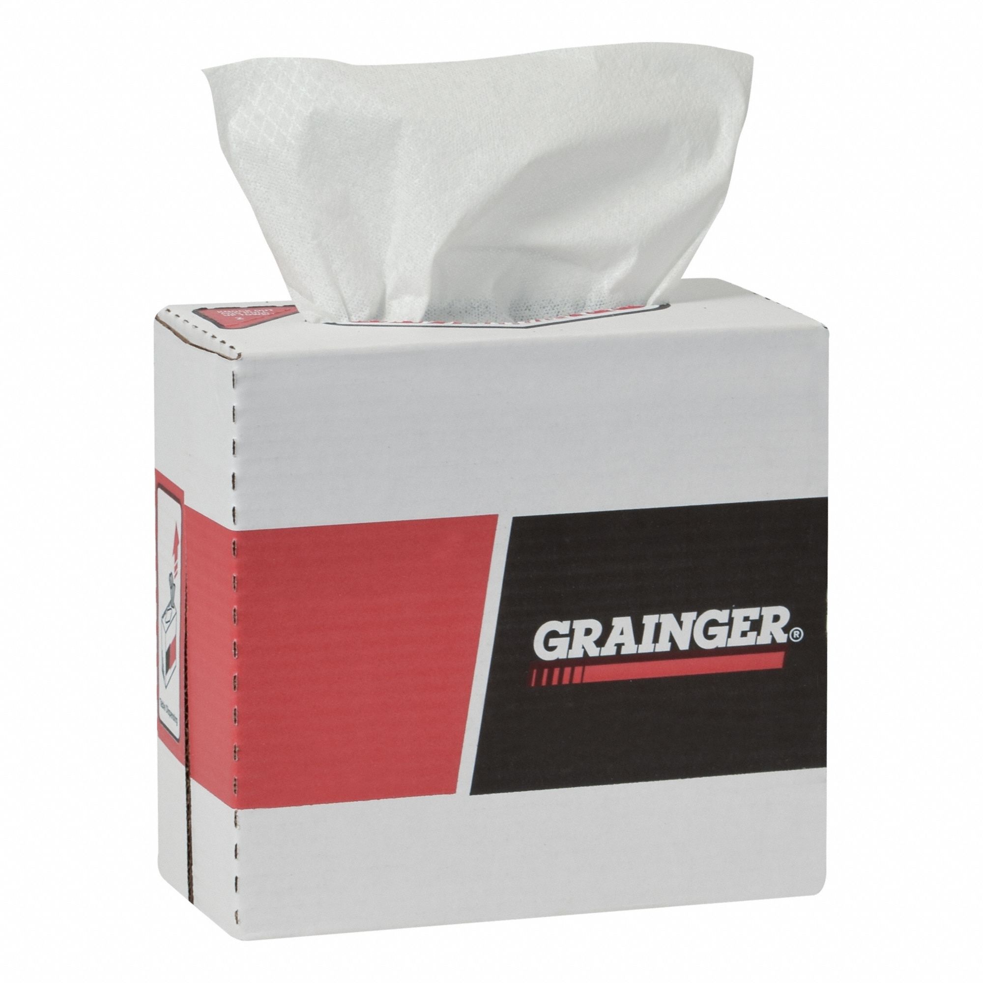 Dry Wipe: Dispenser Box, Moderate Absorbency, Better Wet Strength, GRAINGER G60, White