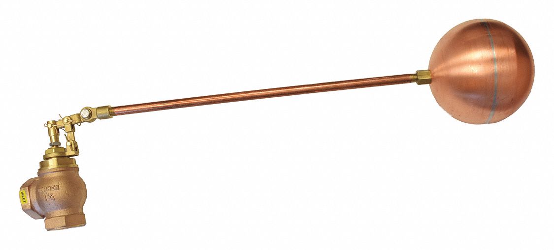 Pipe Mount, 1 in Size, Angle Float Valve with Threaded Outlet 52WY29