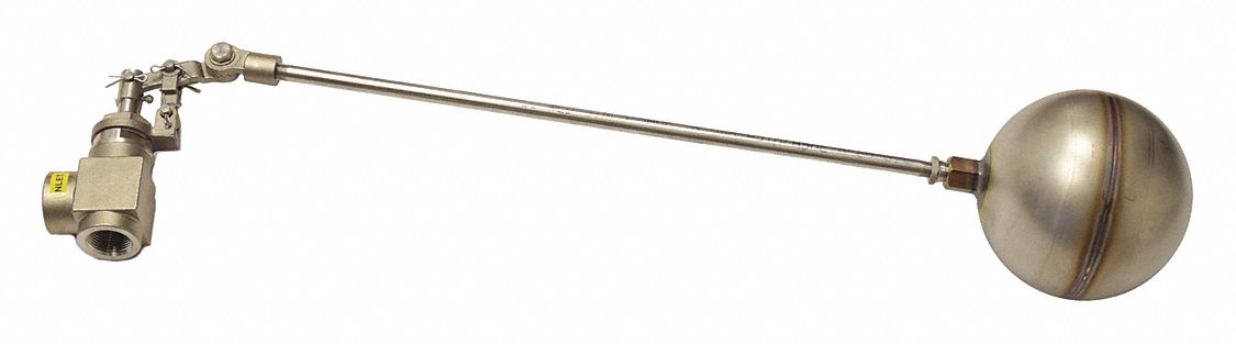 Float Valve Assembly: For Water Media, Angle Valve Body, Cylindrical, 1 in Pipe Size