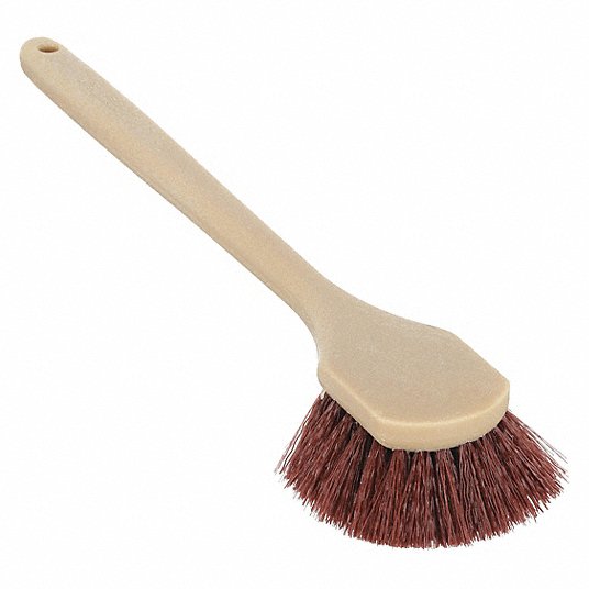 ABILITY ONE Chassis Brush: Medium, Foam, 3 1/8 in Brush Lg, 20 in Handle  Lg, 2 1/2 in Head Wd, Brown