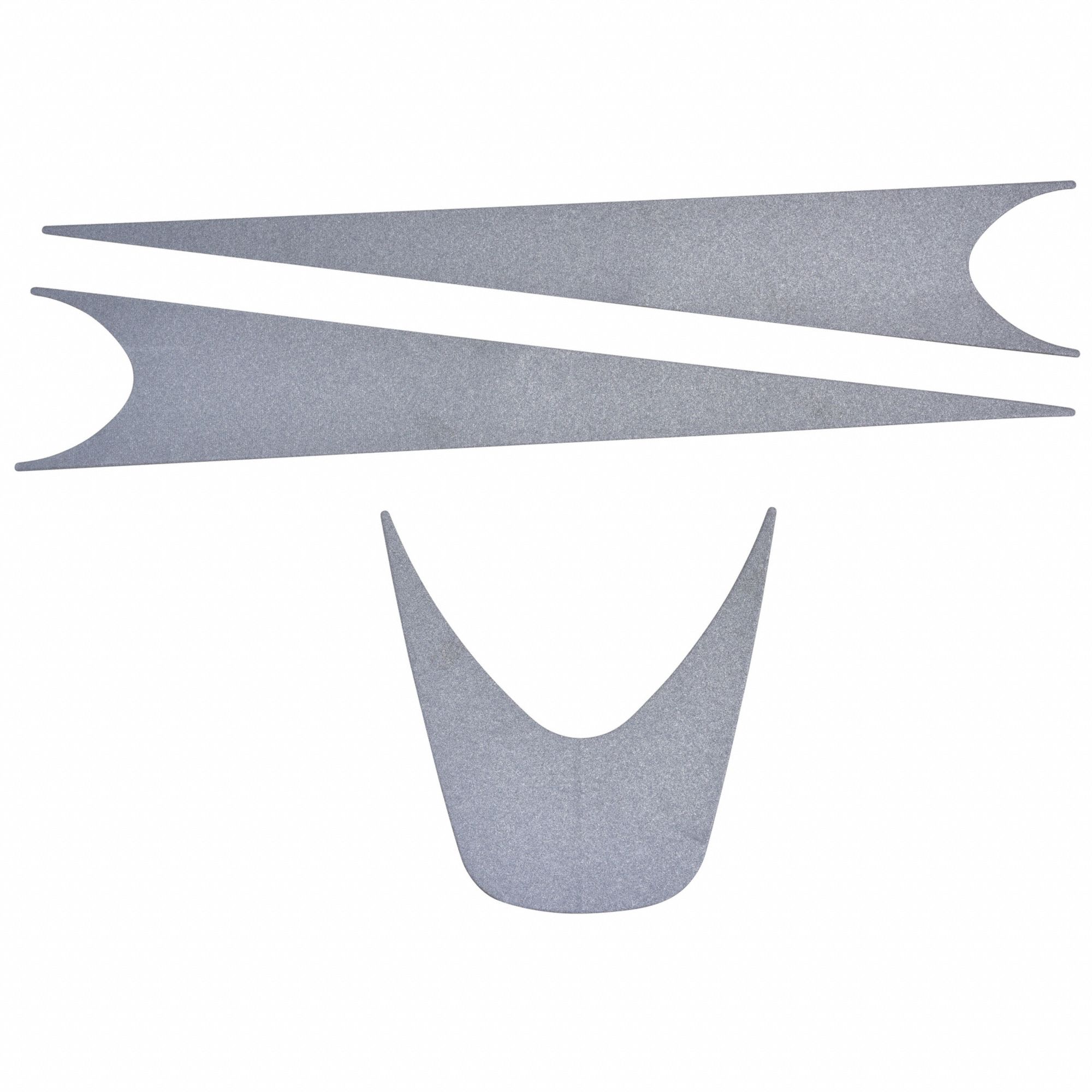 Hard Hat Label: 1 1/2 in Ht, 5 1/2 in Wd, Engineer-Grade Retroreflective, Reflective, Silver, 20 PK