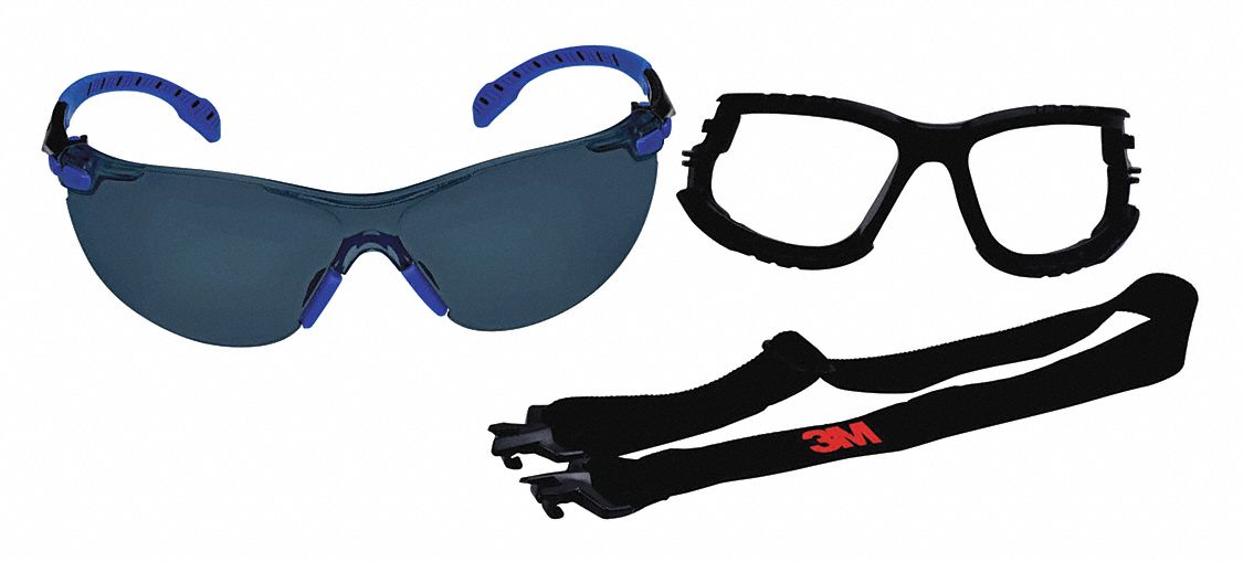 SafetyGlasses Gry AntiFog Blk/Blu