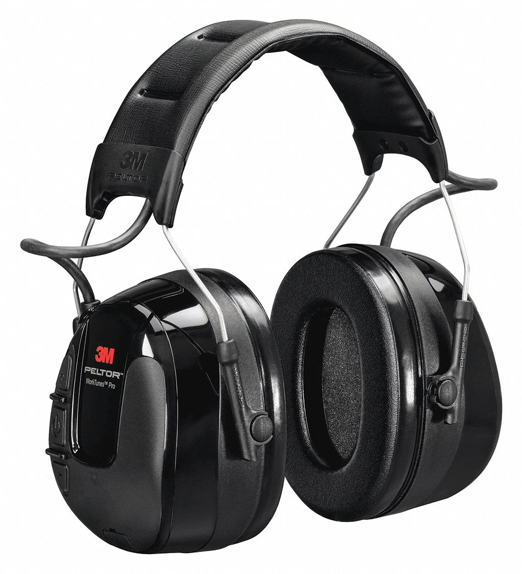 3M PELTOR Electronic Ear Muffs OvertheHead Earmuff, 26 dB NRR, 3.5mm Stereo and AM/FM Radio