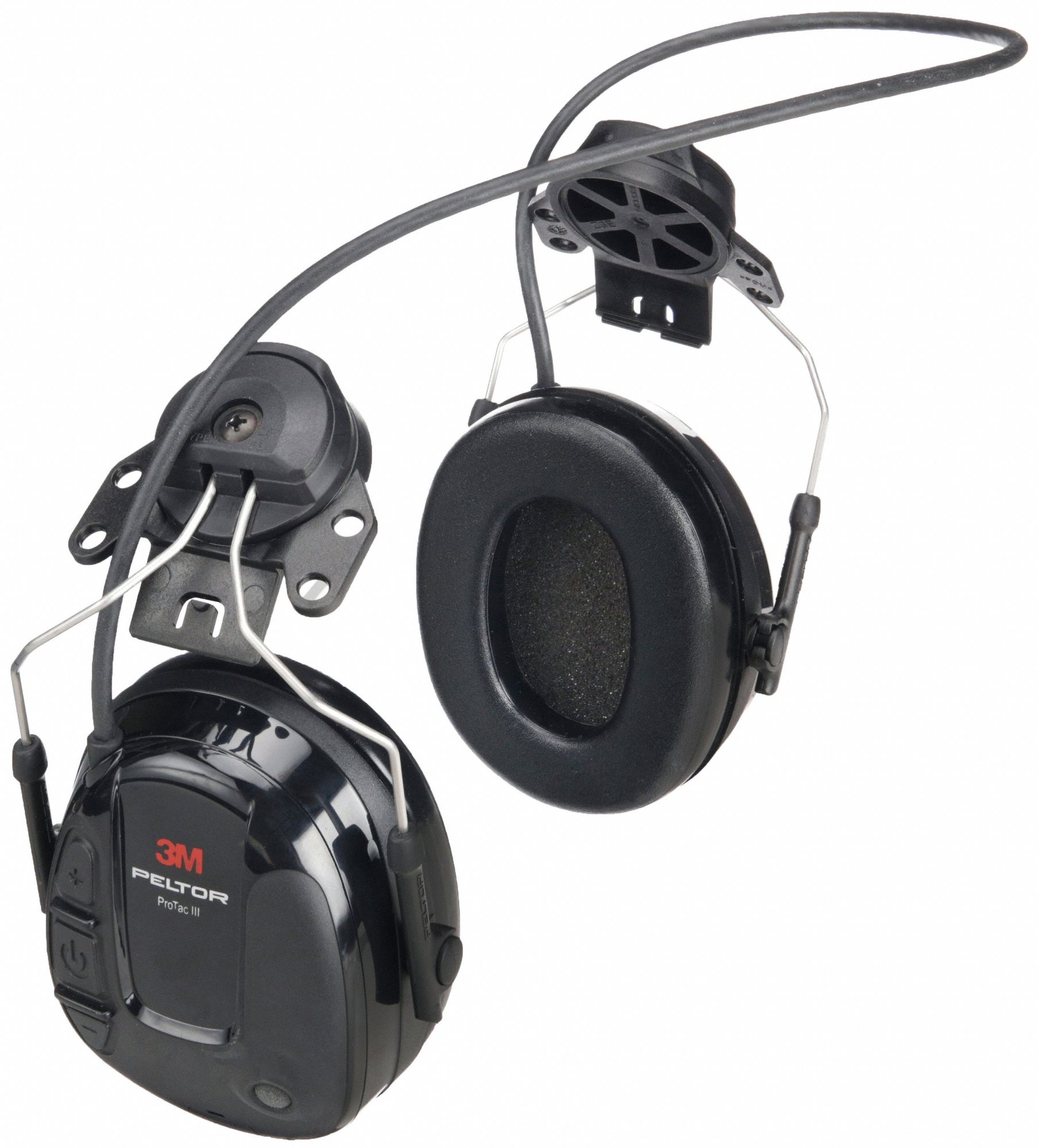 EARMUFF, OVER-THE-HEAD/NRR 19DB/STEREO AUX 3.5 MM, BLACK, PROTAC, ALKALINE